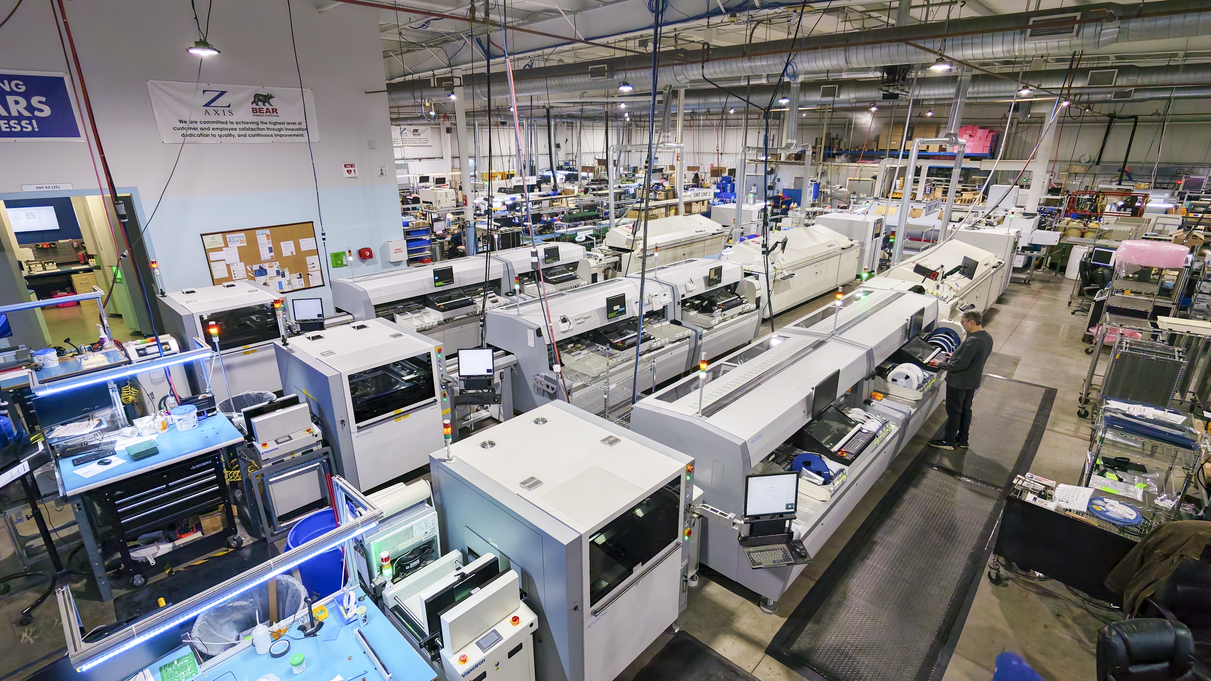 Z-AXIS with 3 Mycronic SMT Lines